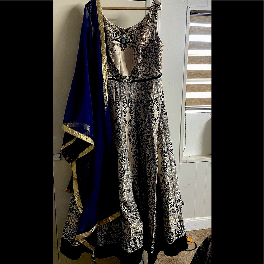 Indian gowns, blue, worn once!